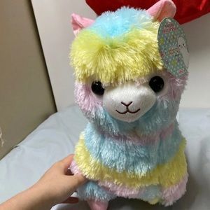 Rainbow Alpaca Llama Plush